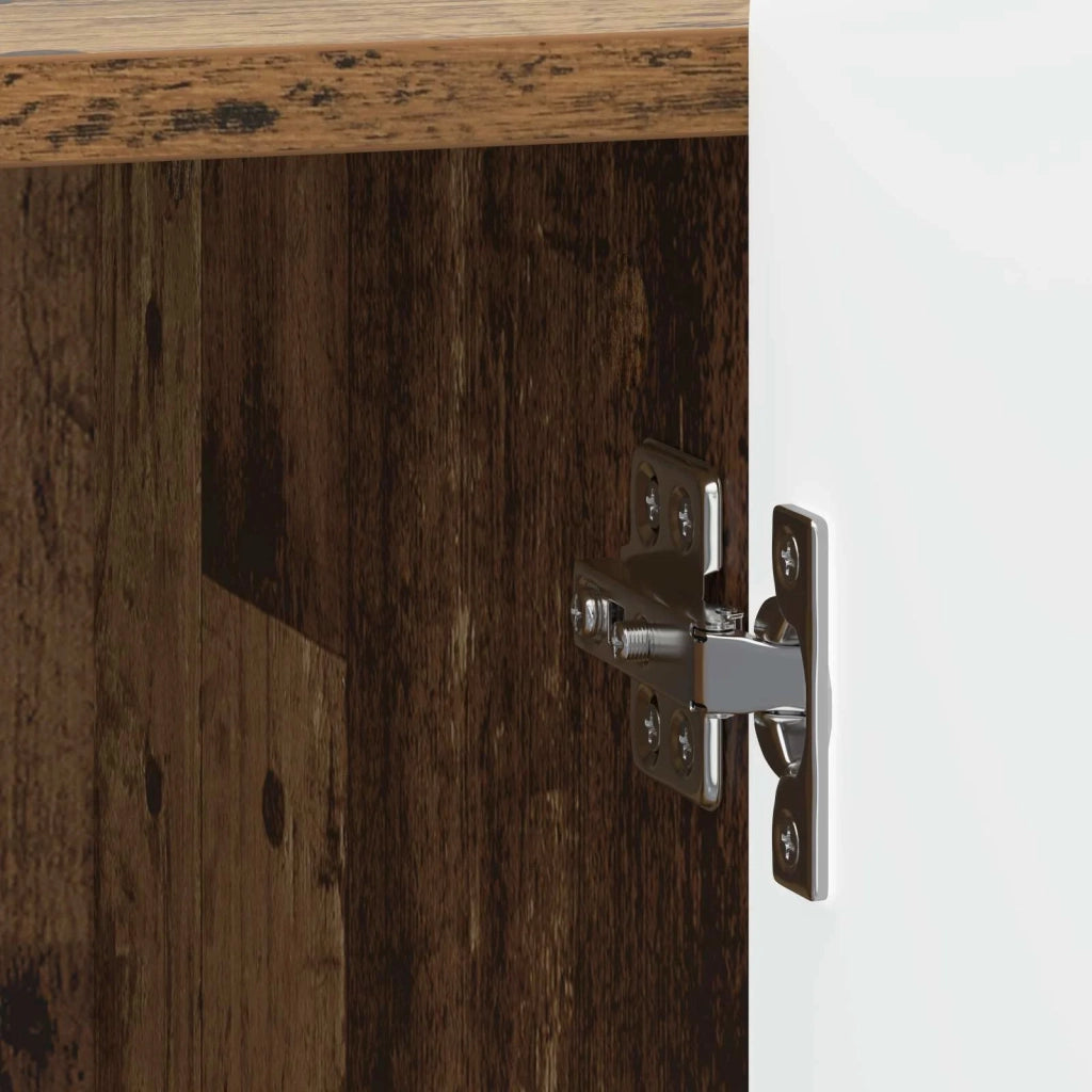 Set di 2 Comodini | Armadio da Notte | Mobiletto da notte Legno antico 43 x 34,5 x 52 cm