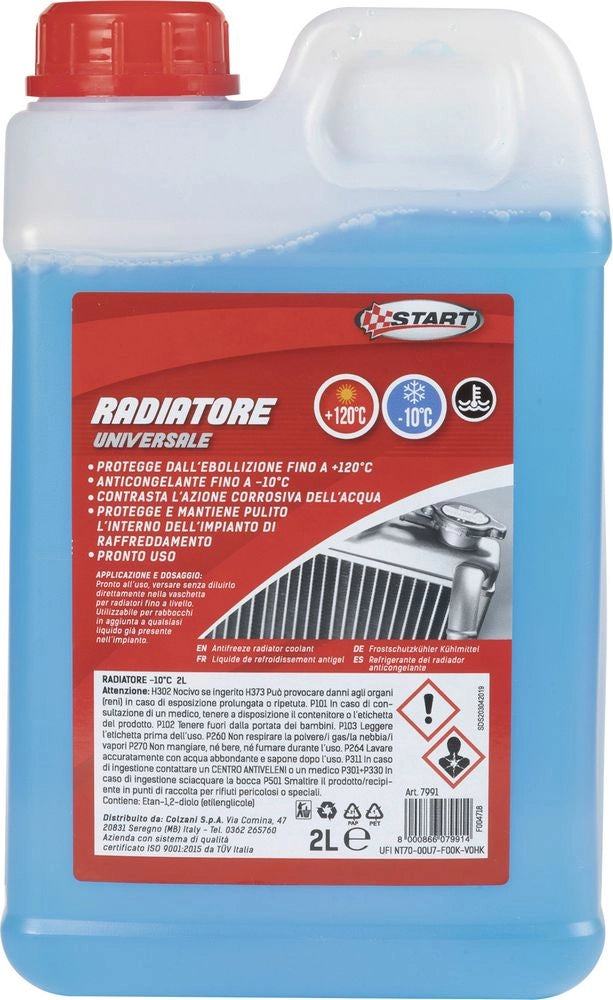 START - Liquido Radiatore Anticongelante 2L -10Â°C +120Â°C Pronto Uso