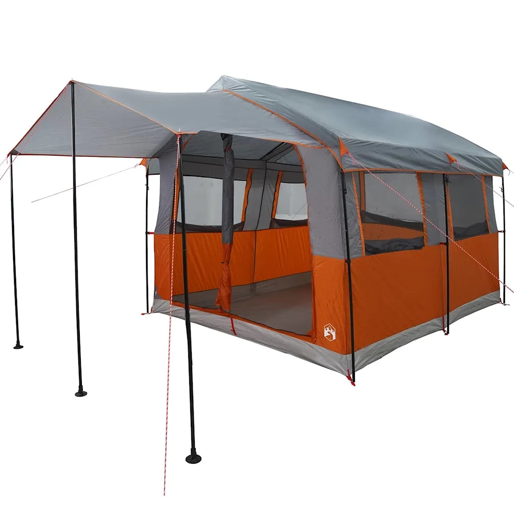 Tenda familiare per 4 persone con tetto Grigio e arancione