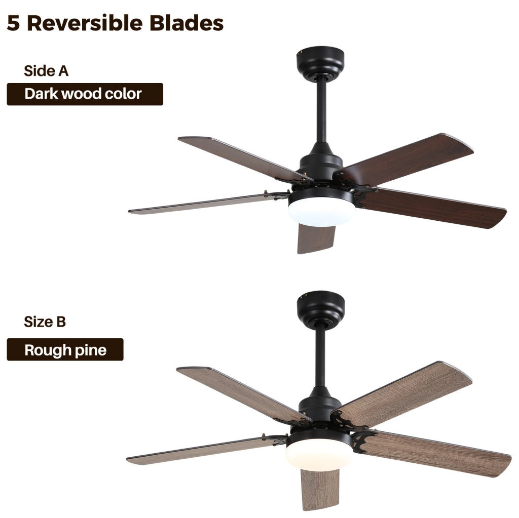 Ventilatore da soffitto piatto 106 cm con illuminazione LED dimmerabile e telecomando, motore DC silenzioso, timer e funzione memoria luce