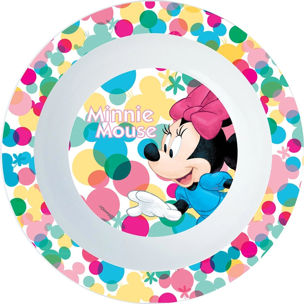 Ciotola Disney Minnie in plastica alimentare per bambini piccoli.