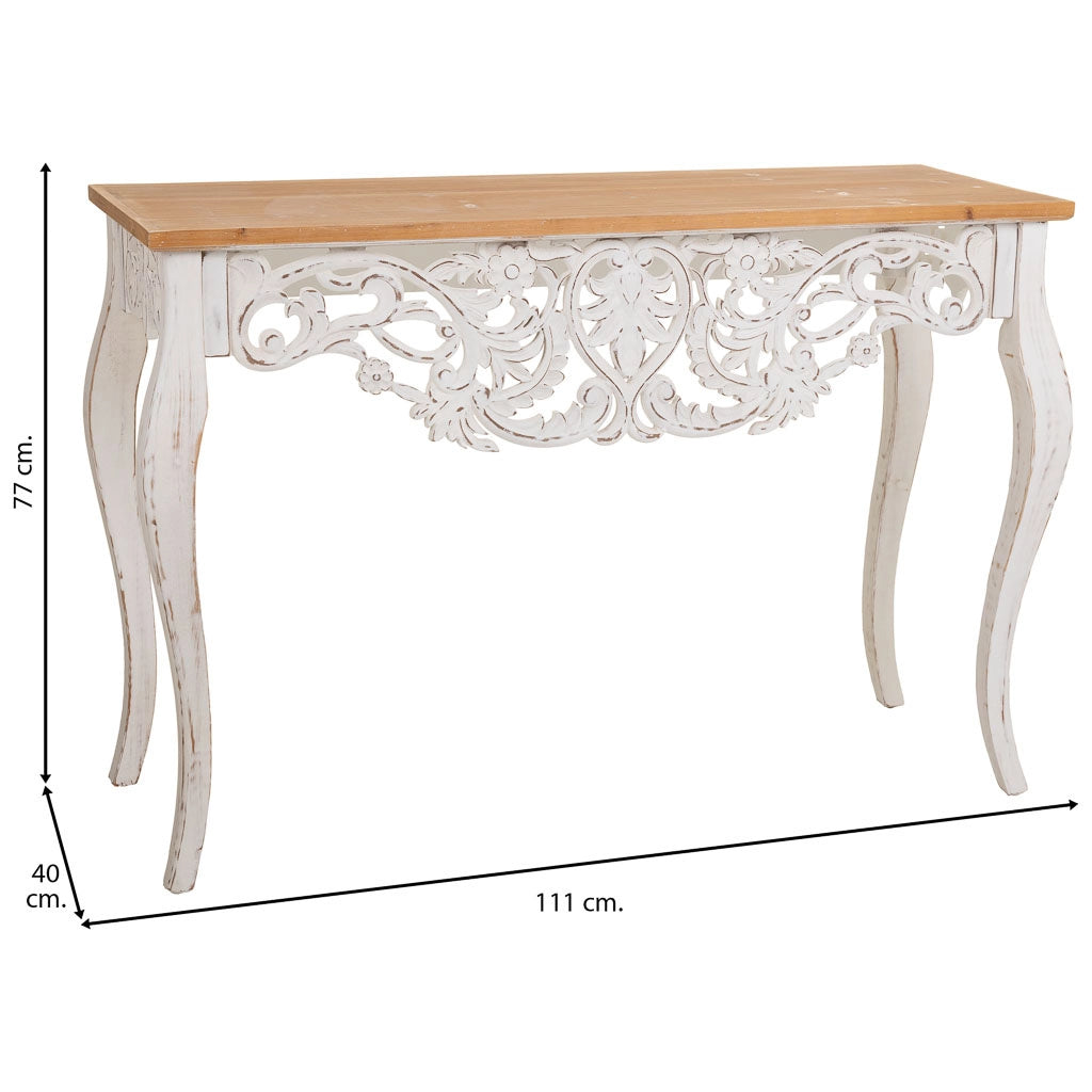Mobile da ingresso in legno marrone 111x40x77h