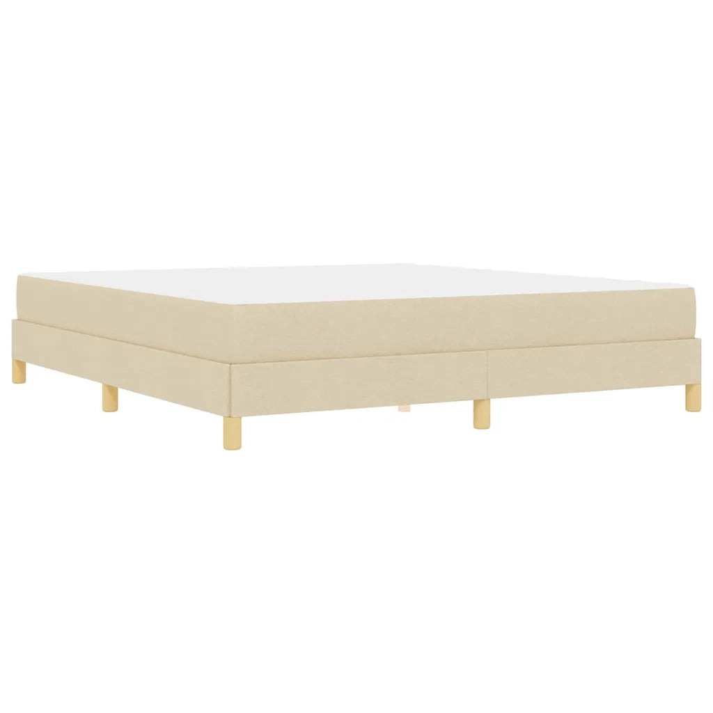 Letto a molle con materasso Crema 180 x 200 cm Tessuto 3398589
