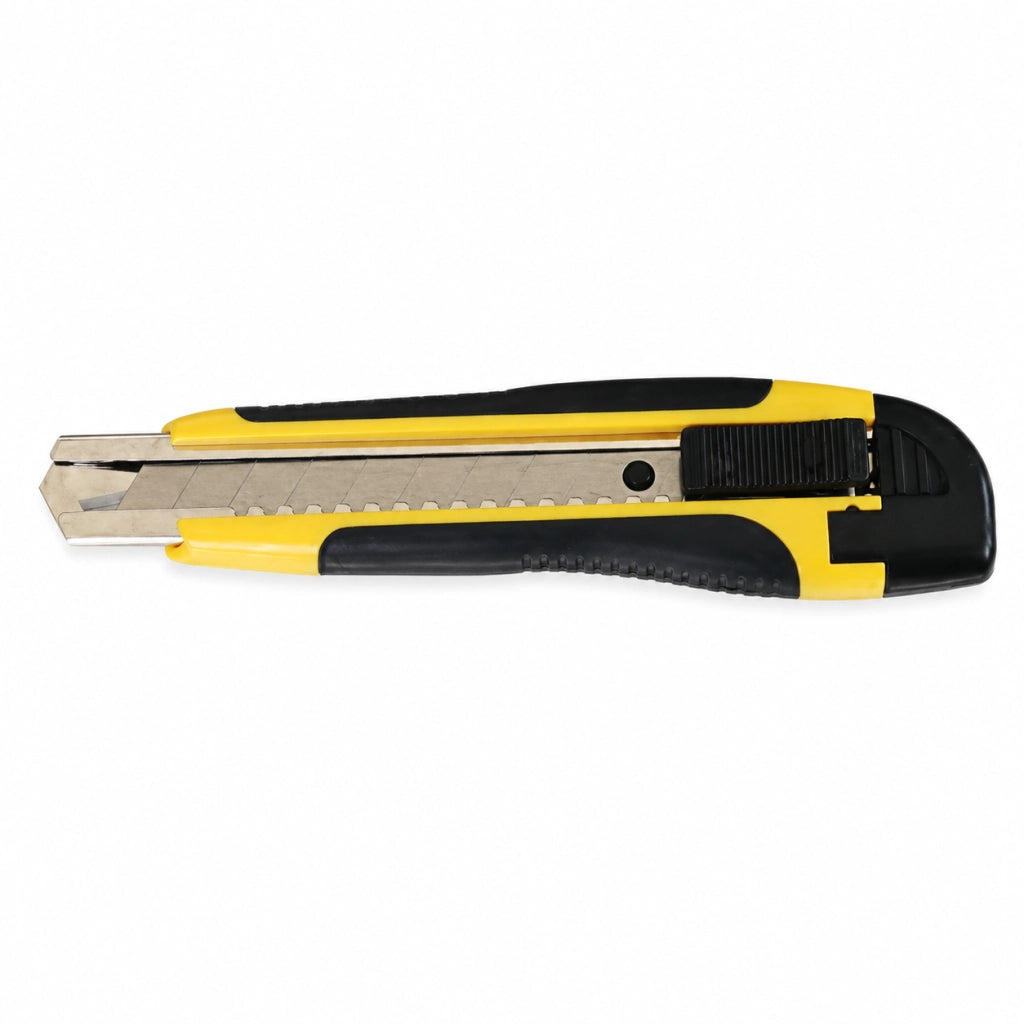 Taglierino professionale gommato con lama da 18 mm autobloccante
