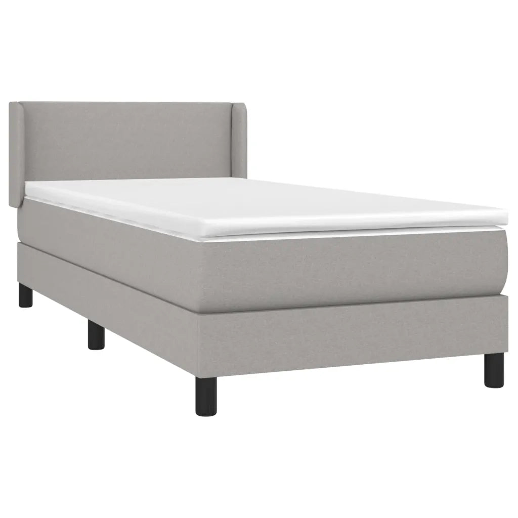 Giroletto a Molle con Materasso Grigio Chiaro 80x200 cm Tessuto 3129505