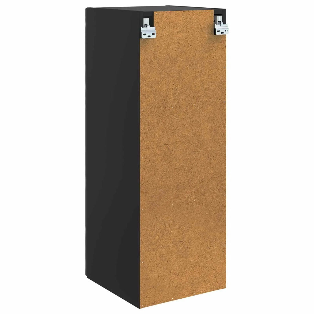 Mobiletto a muro 33 x 34,5 x 90 cm Legno ingegnerizzato Nero 899266