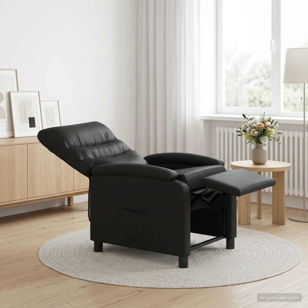Poltrona Massaggiante Nero Similpelle 42034901