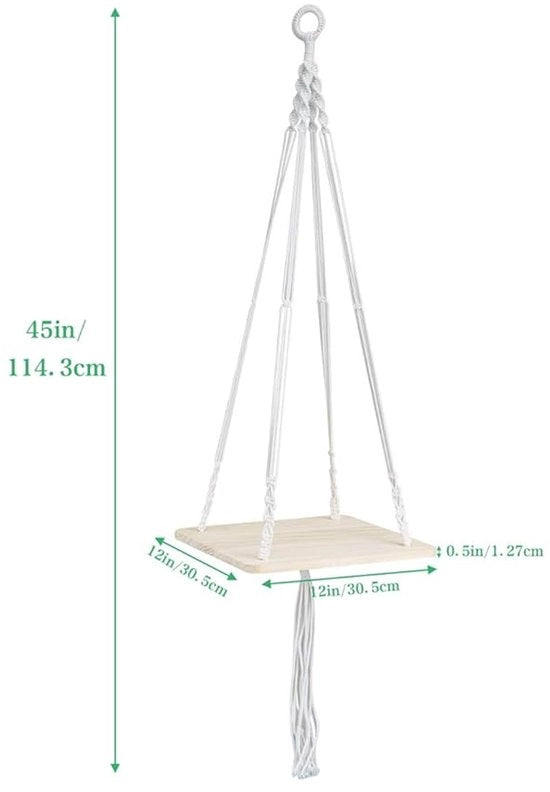 Pendente di Macramè per Piante - Cotone Sostenibile - Decorativo per Interni ed Esterni