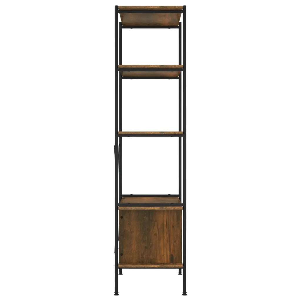 Scaffalatura 5 Livelli con Mobile 80x40x163 cm Acciaio e Legno CFW8963604