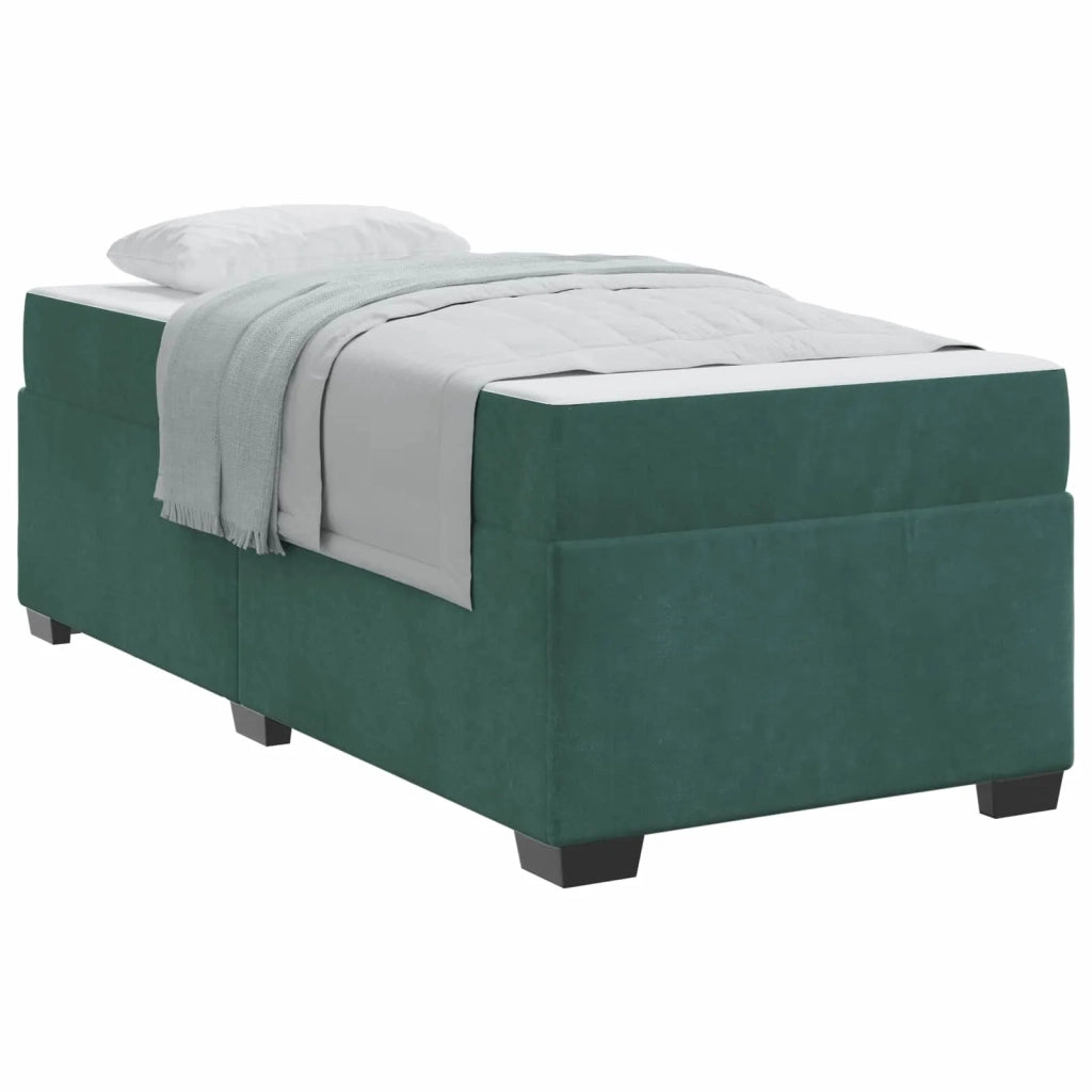 Struttura del letto Verde Scuro 90 x 190 cm Tessuto 3399263