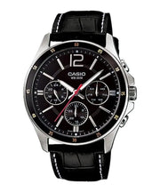 CASIO COLLECTION Mod. MULTIFUNCTION CALENDAR, LEATHER - BLACK