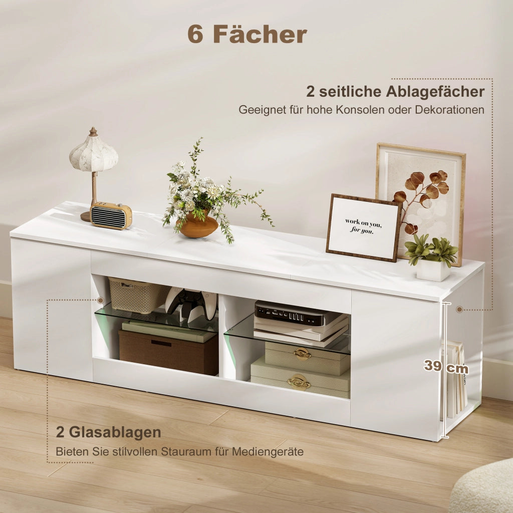 Mobile TV ¨C Minimal ¨C Bianco, Spanplatte, 140 cm