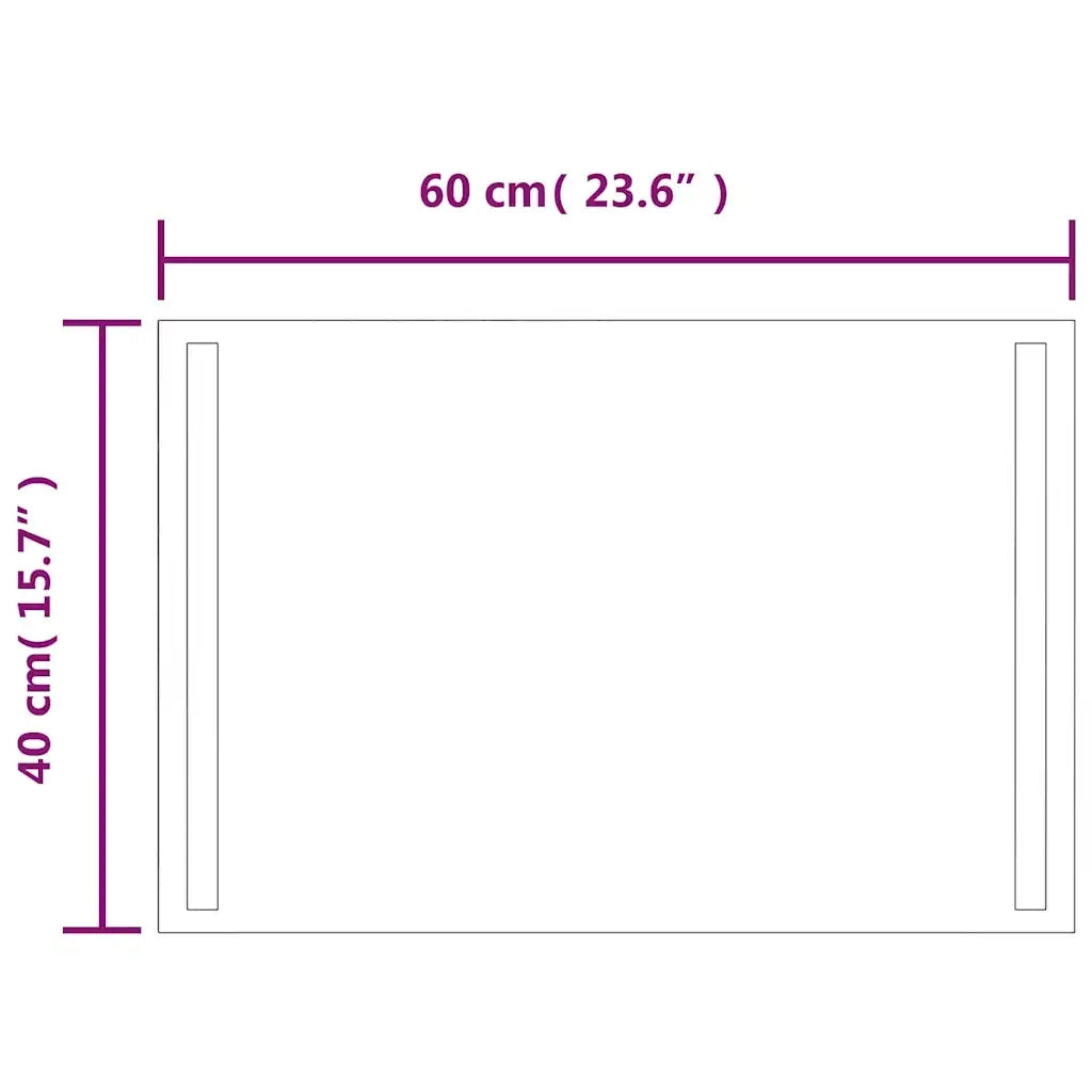 Specchio da Bagno con Luci LED-Specchio per Bagno 60x40 cm 529031