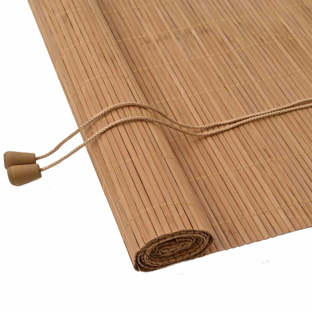 Tenda a rullo con tende Marrone 120 x 160 cm Bambù 42006856