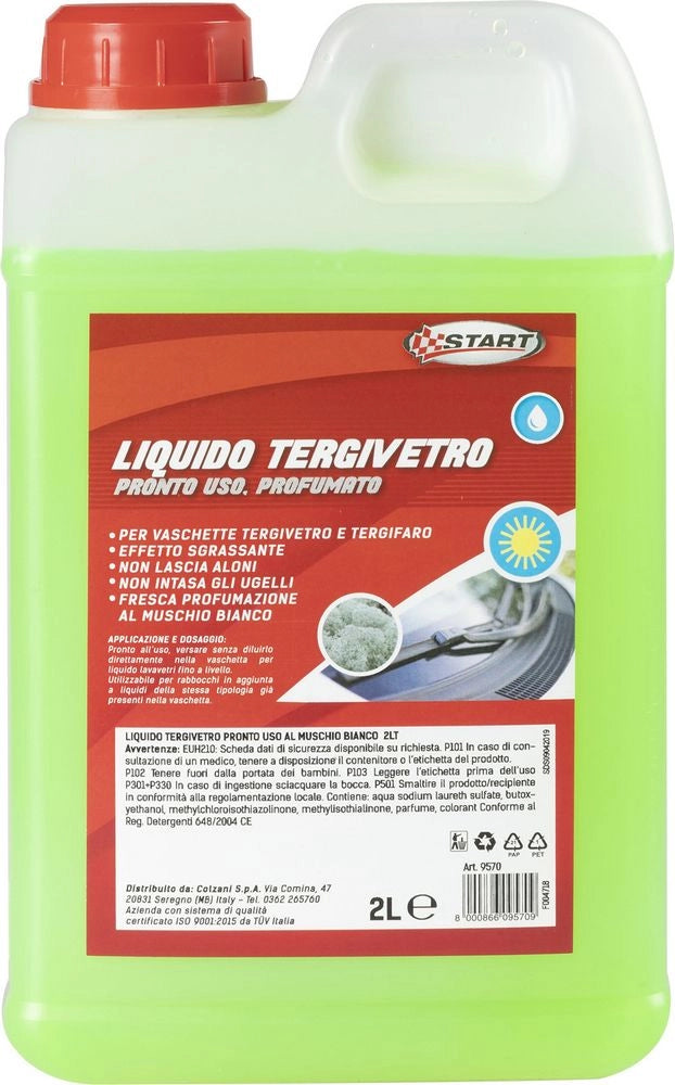 Liquido tergivetro profumato al muschio bianco 2L effetto sgrassante