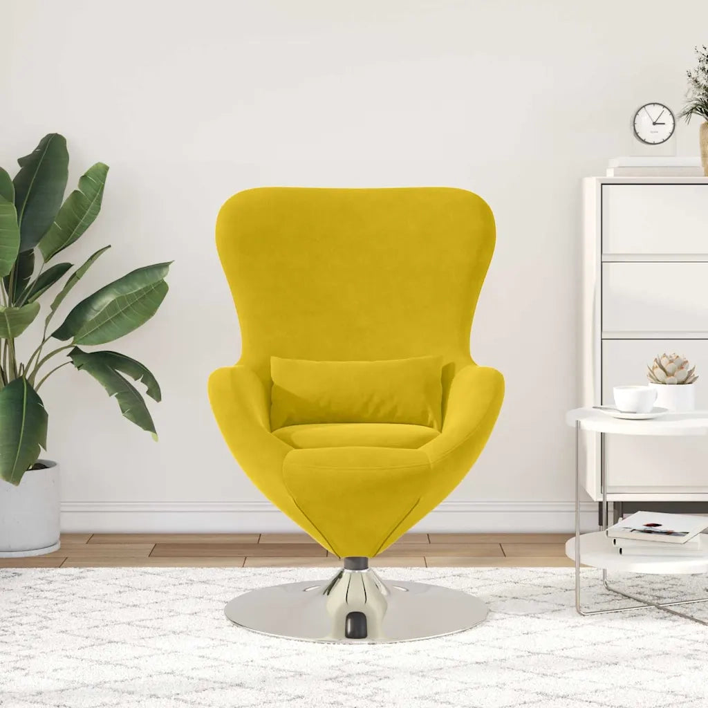 Poltrona | Sedia Relax uovo Giallo Velluto