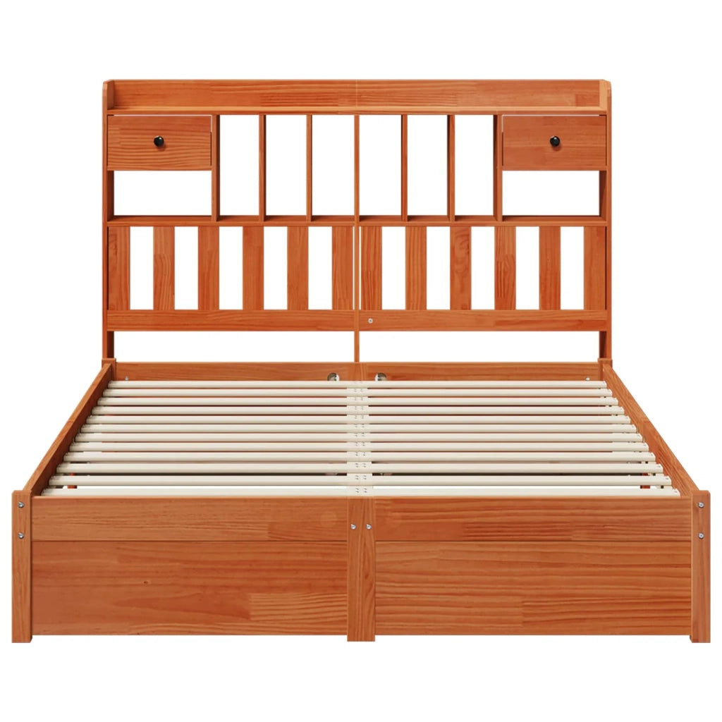 Libreria Struttura Letto con testiera Marrone Cera 200 x 150 cm 3422772
