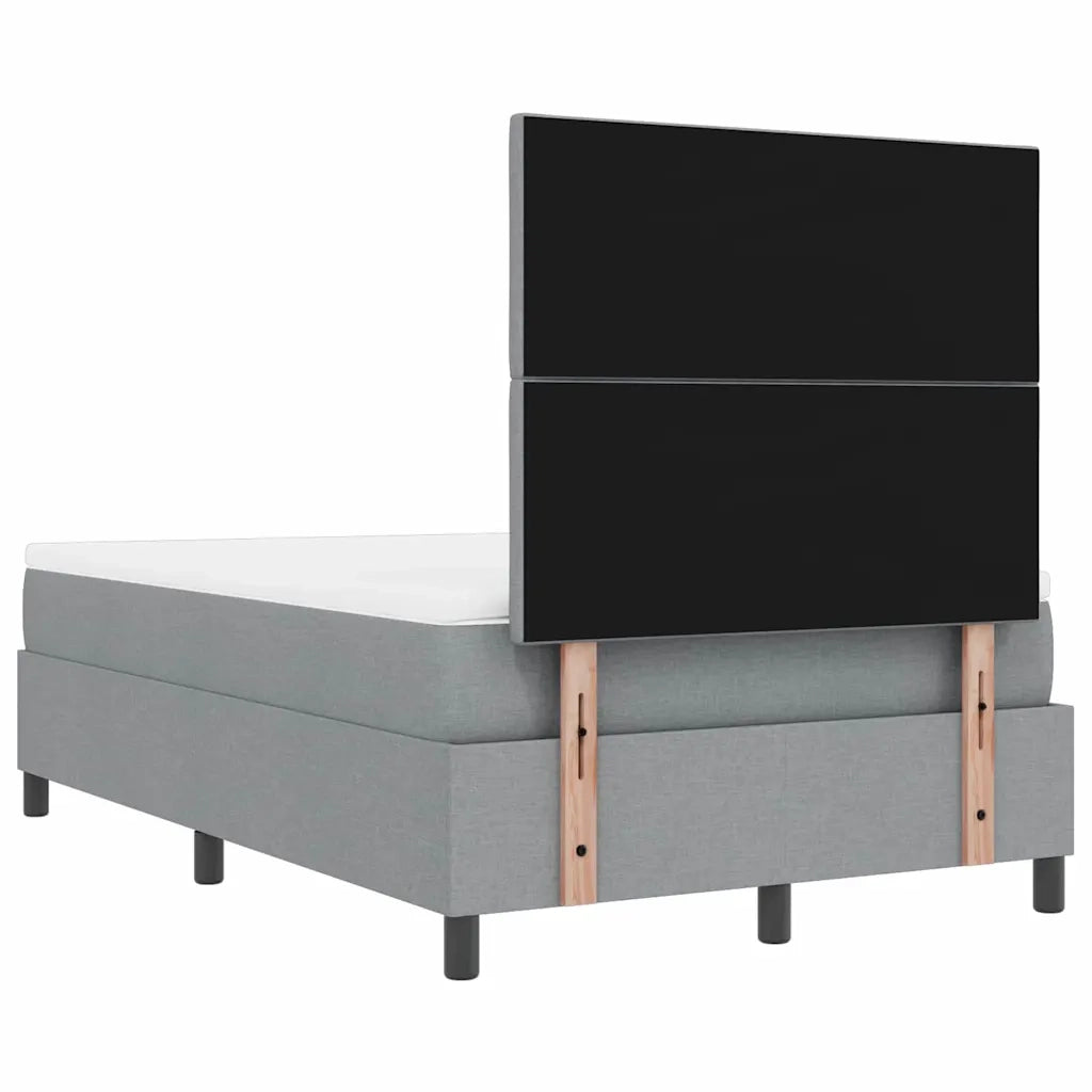 Letto a molle con testiera Grigio chiaro 120 x 200 cm Tessuto 3344135