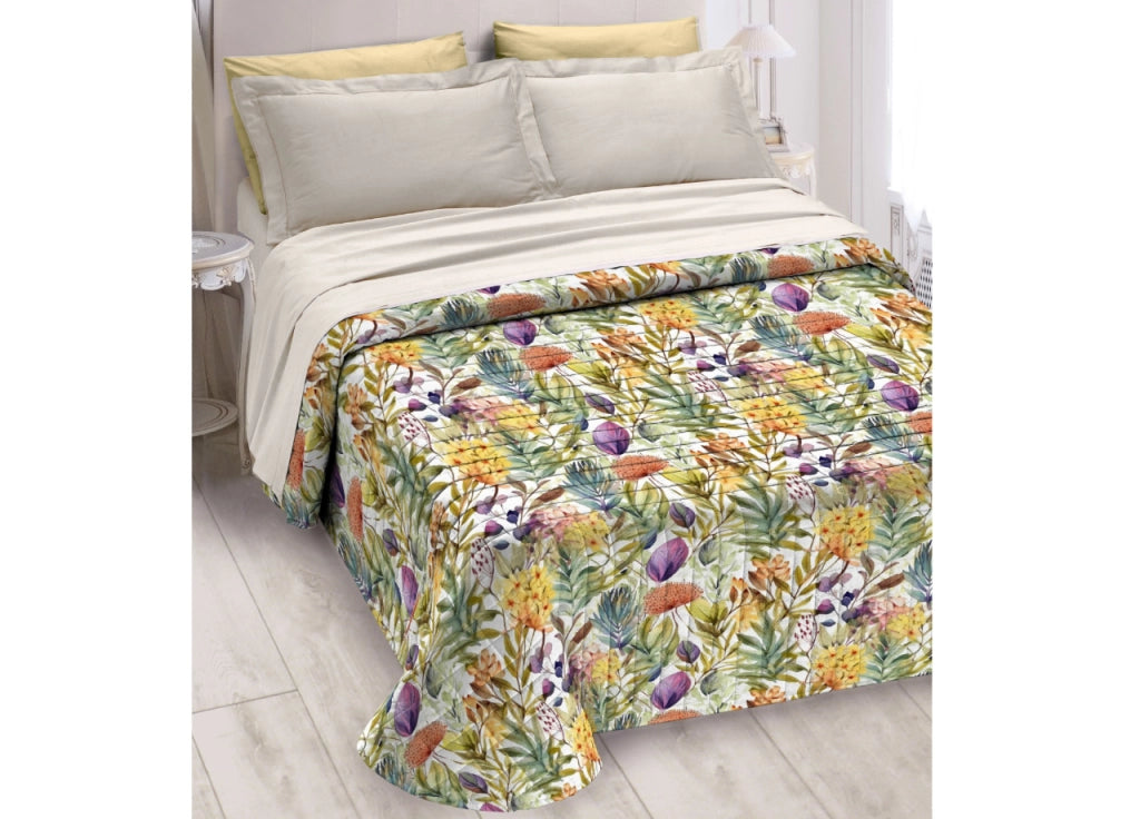 Quilt Trapuntino Piumino Estivo Digitale 100gr/mq Microfibra Felce D4