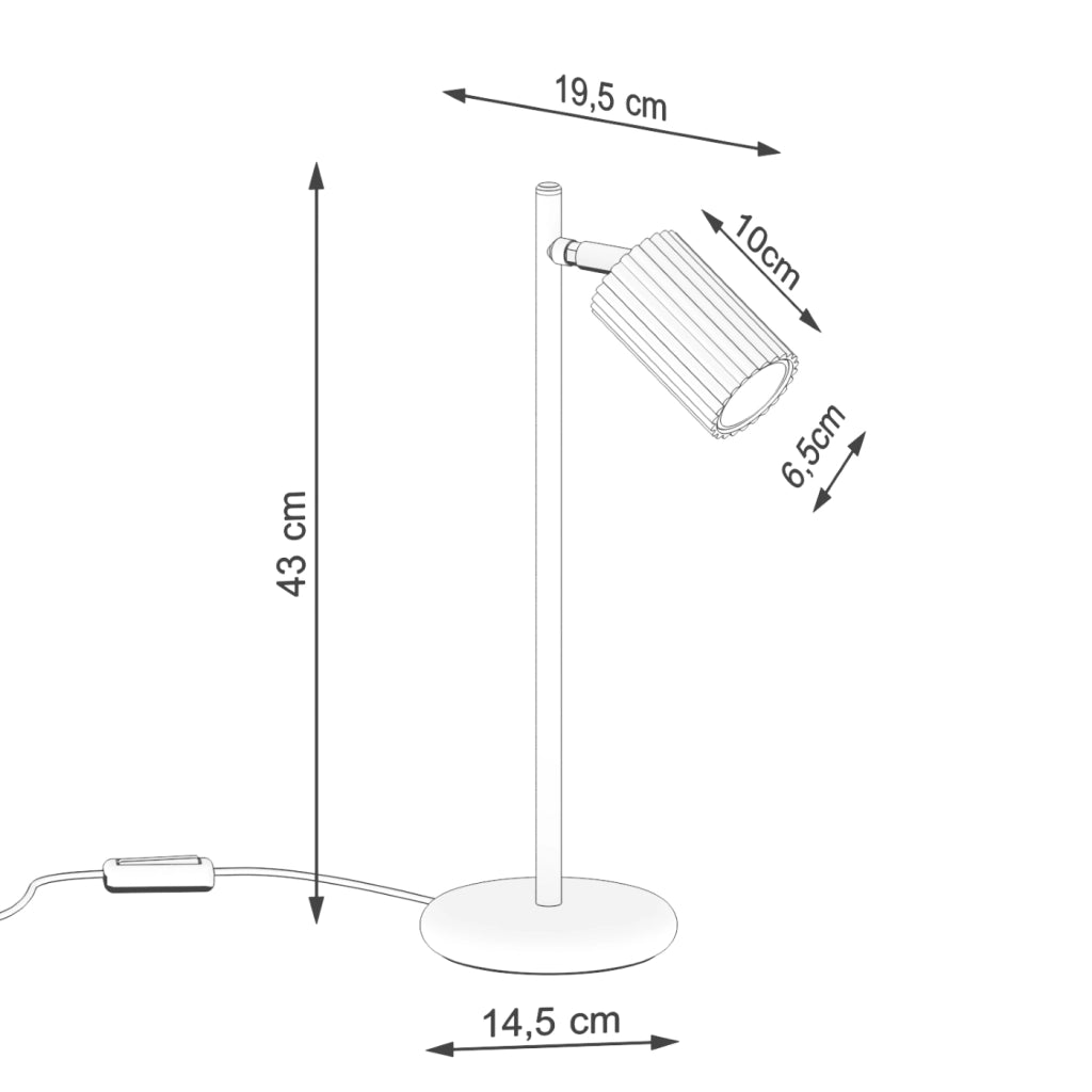 Lampada da tavolo KARBON beige