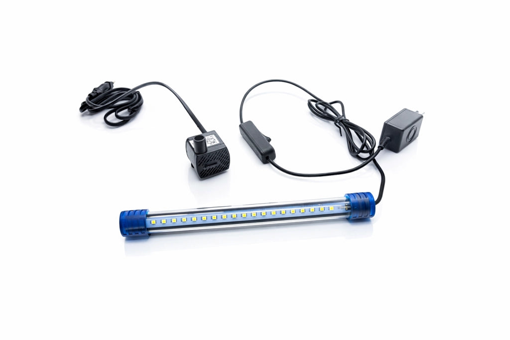 AquariumLine Cube Complete 30 Bianco - acquario cubico cm30x30x35h con filtro posteriore, pompa e illuminazione LED
