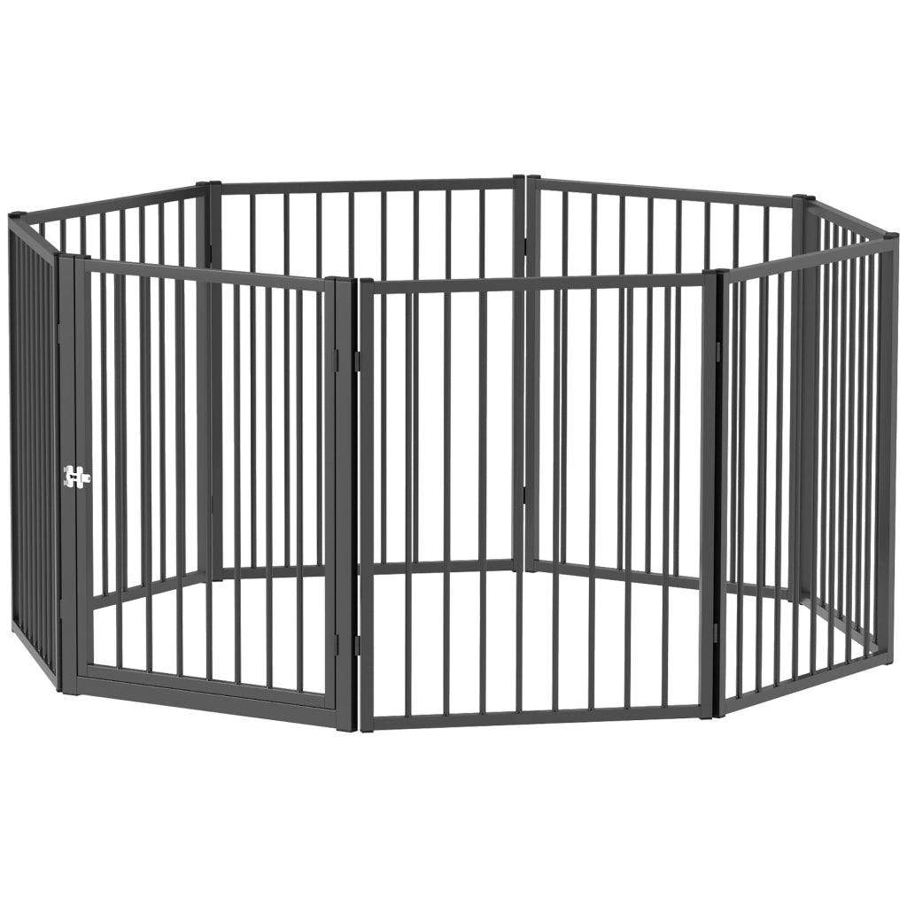 Parc per cani ¨C Minimal ¨C 8 pannelli pieghevole nero