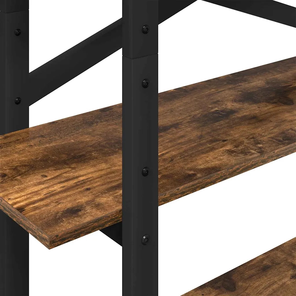 Libreria-Scaffale per Libri-Mobile di Stoccaggio Rovere fum¨¦ 100 x 33,5 x 140 cm Legno multistrato
