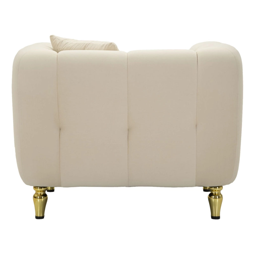 Poltrona VKH322, Beige, Legno, 81x97x71 cm