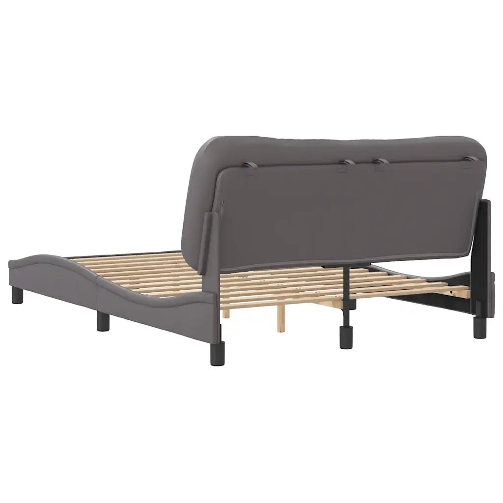 Giroletto senza Materasso-Struttura Letto Hvar Grigio 140x200 cm in Similpelle