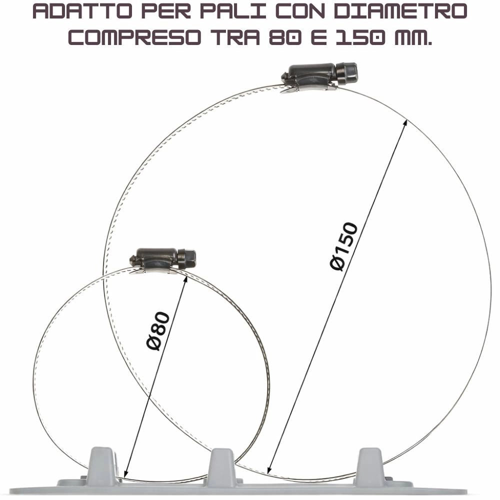 Dahua pfa152-e staffa per montaggio su palo telecamere videosorveglianza