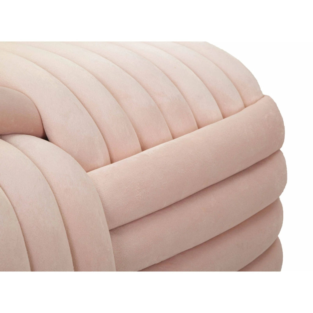 Panca Gomitolo 2, Rosa, Cotone, 90x45x45 cm
