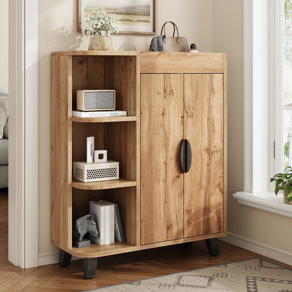 Scarpiera Slim con Ante e Ripiani ¨C MINIMAL ¨C Legno, Ingresso
