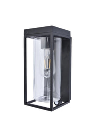 Applique esterna FLAIR nera con sensori Lutec E27 IP44