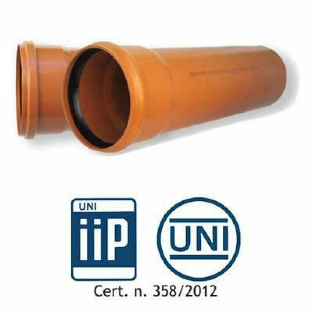 Tubo pvc fognatura uni en1401 sn 8 mt.2 d. 200