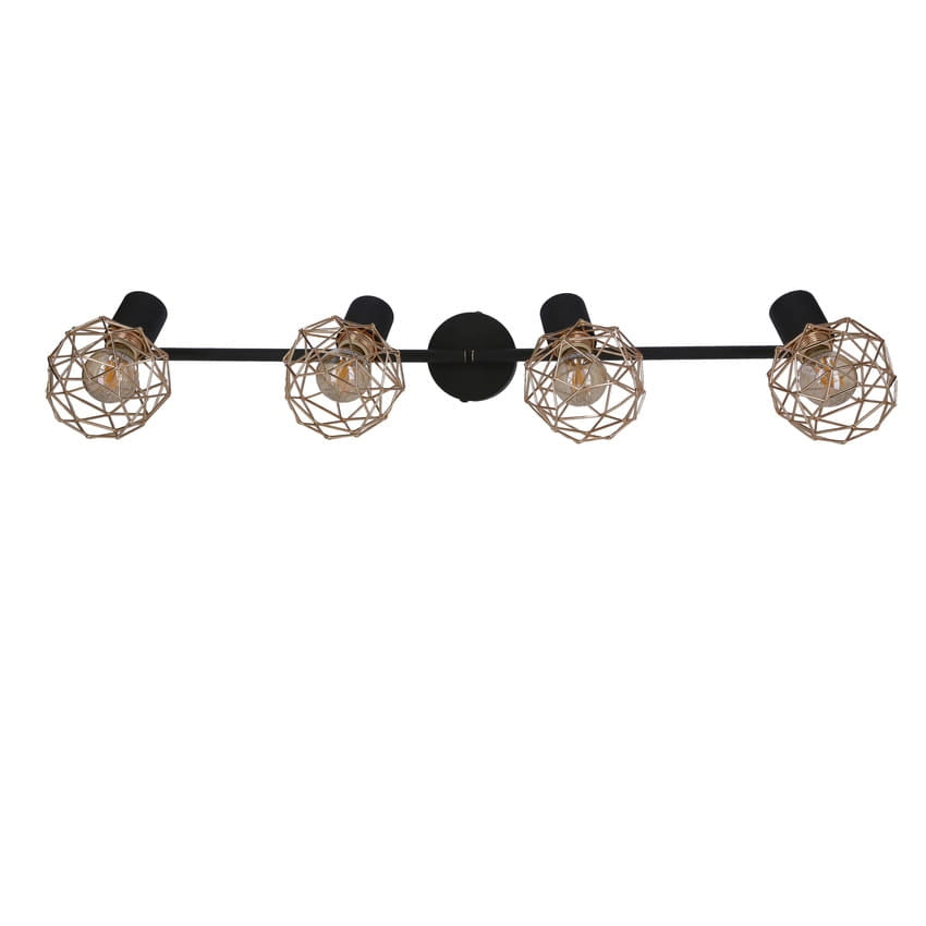 Candellux Acrobat plafoniera metallo rame/nera 4xE14