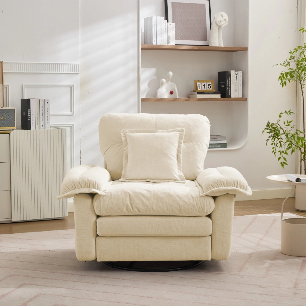Set divani 2 pezzi in ciniglia con divano singolo e loveseat, seduta profonda con memory foam e cuscini decorativi