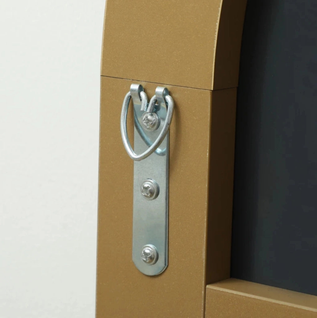 Specchio a figura intera ULEVR 50x150 cm ad arco, da terra o parete, vetro e MDF, oro
