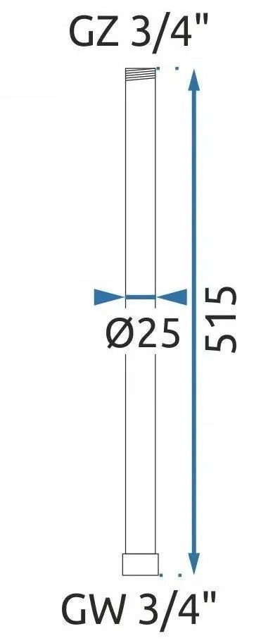 Prolunga Per Set Vasca/doccia Titan 50cm