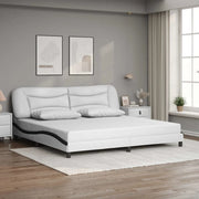 Giroletto senza Materasso Hvar Bianco e Nero 200x200 cm in Similpelle