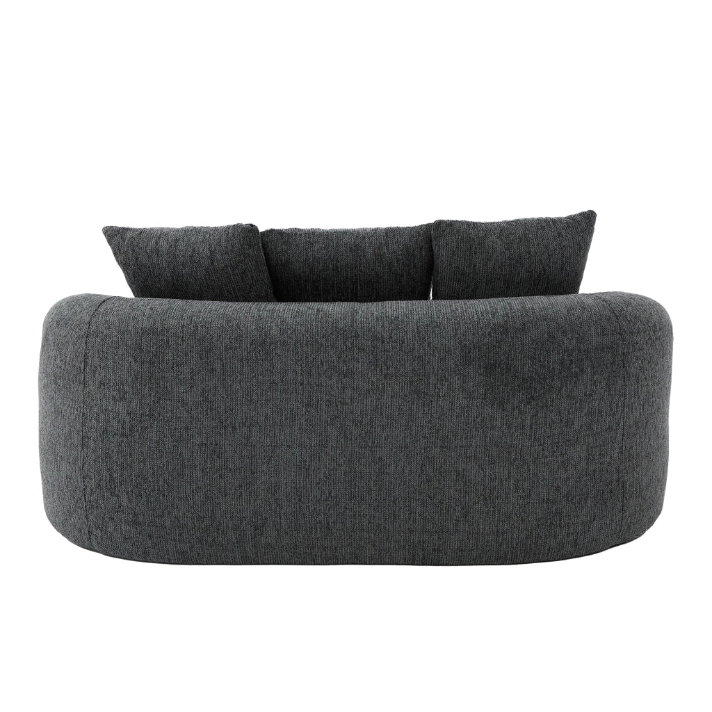 Divano 2 Posti con Cuscini in Chenille ¨C Xylo ¨C Grigio