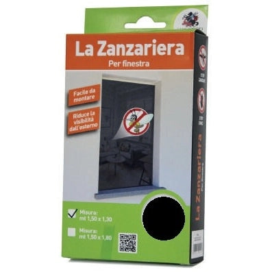 ZANZARIERA 150X180CM NERA PER FINESTRA