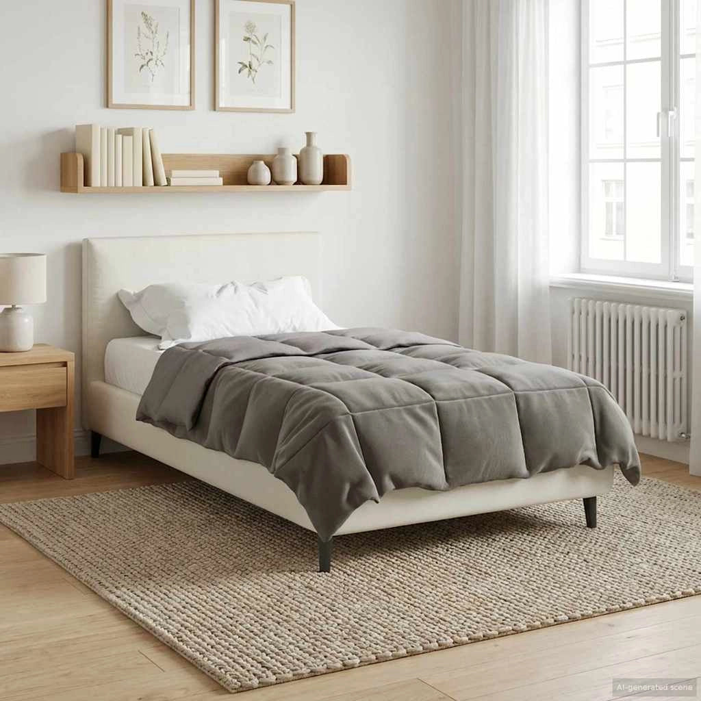 Duvet Invernale 155 x 220 cm Inverno Grigio chiaro Traspirante 42026092