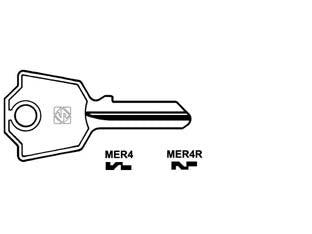 CHIAVI PER CILINDRI MERONI 5 SPINE PICCOLE- - MER4 DX - 10 pezzi SILCA