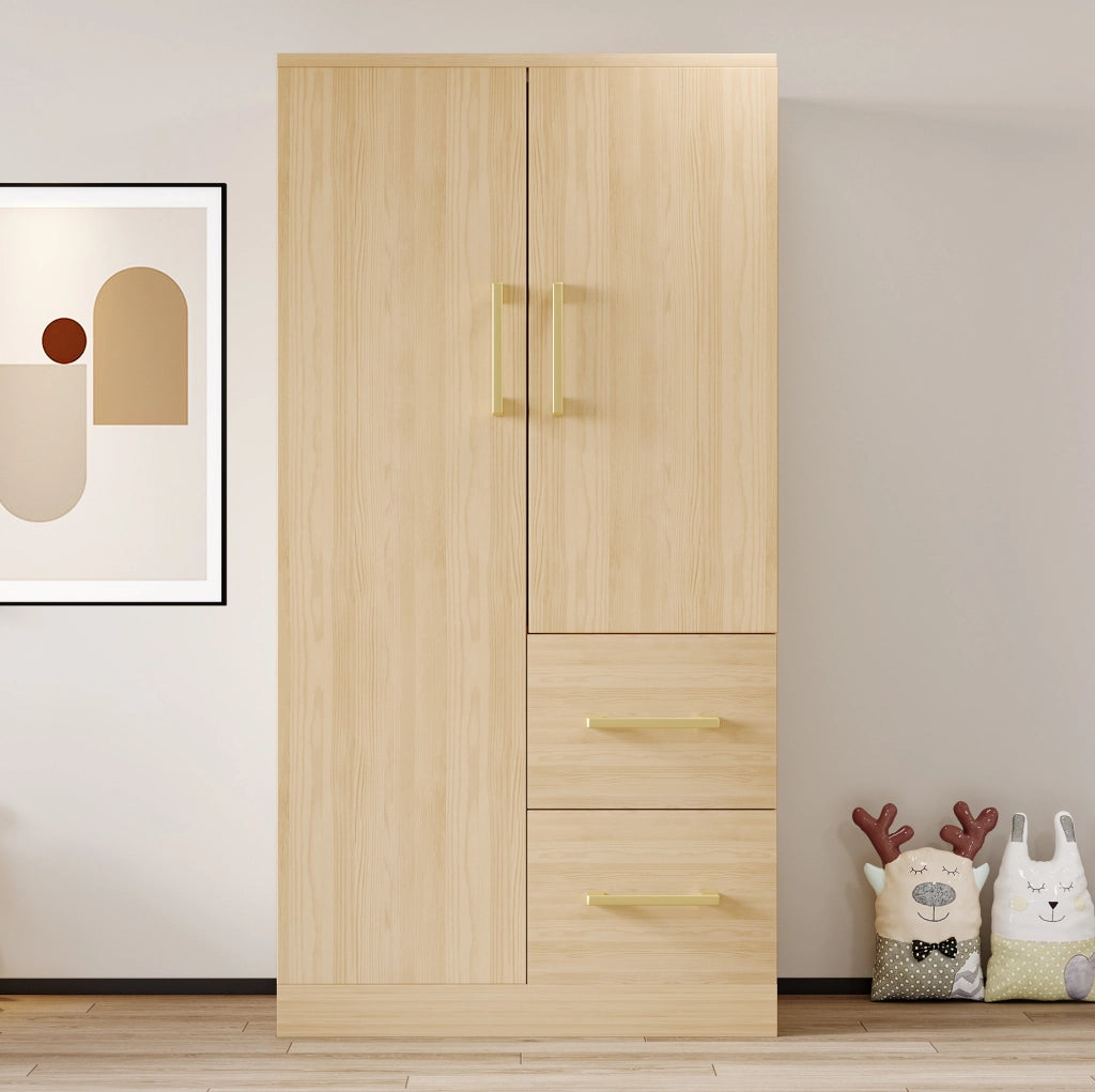 Armadio 2 ante con 2 cassetti 70x40x135 cm