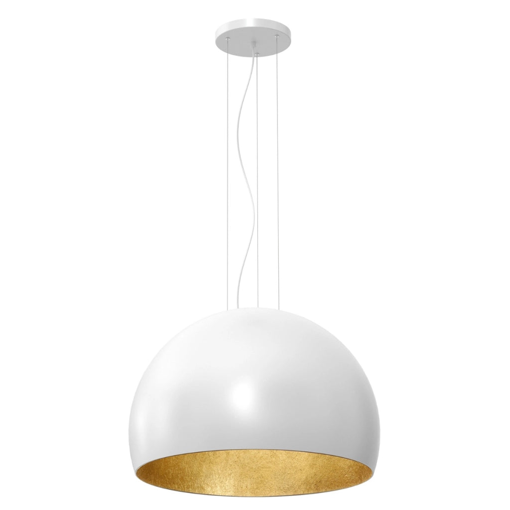 Lampada a sospensione bianca oro Ø60 E27 Luminex Compo