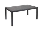 Tavolo in pe rattan "prince" antracite cm.90x150x72h. - cm.90x150x72h. - peso kg.13,5 1 pezzi