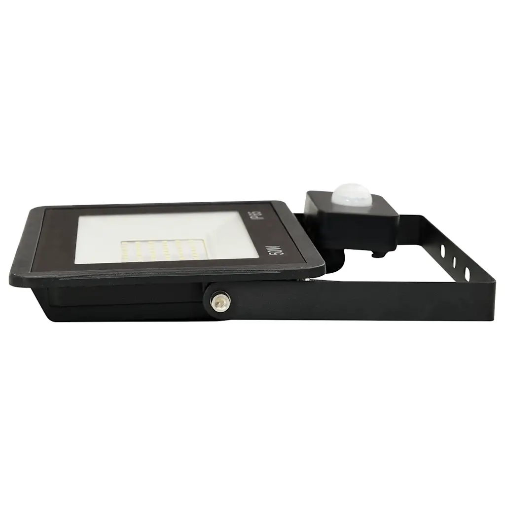 Faretto LED con sensore 23 x 19,5 cm rilevamento 180° esterno moderno in alluminio nero 02_0046088