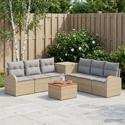 Set di divani 8 pz Beige e Grigio Chiaro 3448127