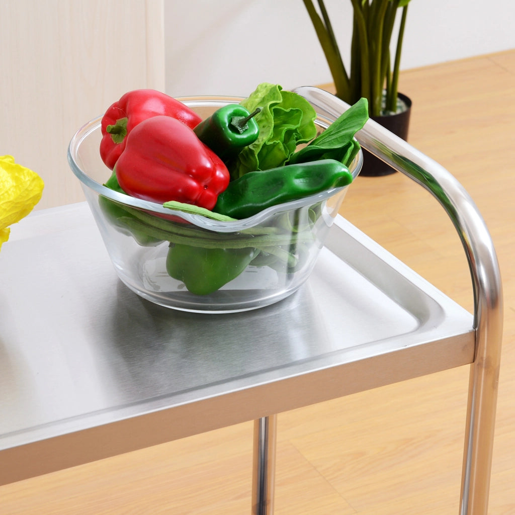 Carrello da Cucina in Acciaio Inossidabile ¨C Minimal ¨C 80x45x82 cm Argento