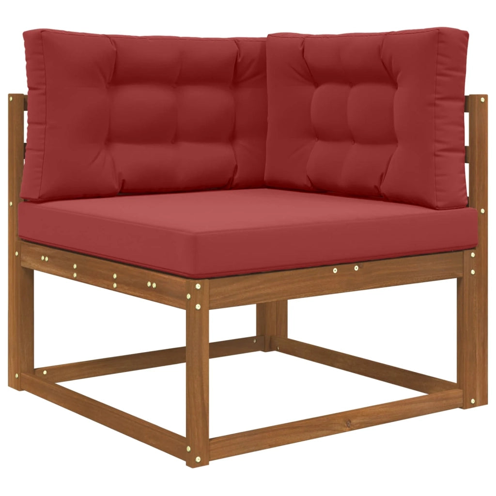 Cuscino per divano da esterno 3 pcs Rosso vino Poliestere 900889